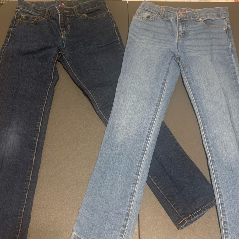 Indigo Skinny Jeans with Visible Seams
